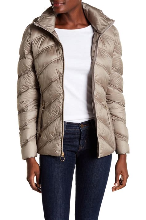 michael kors water resistant jacket|michael kors chevron puffer jacket.